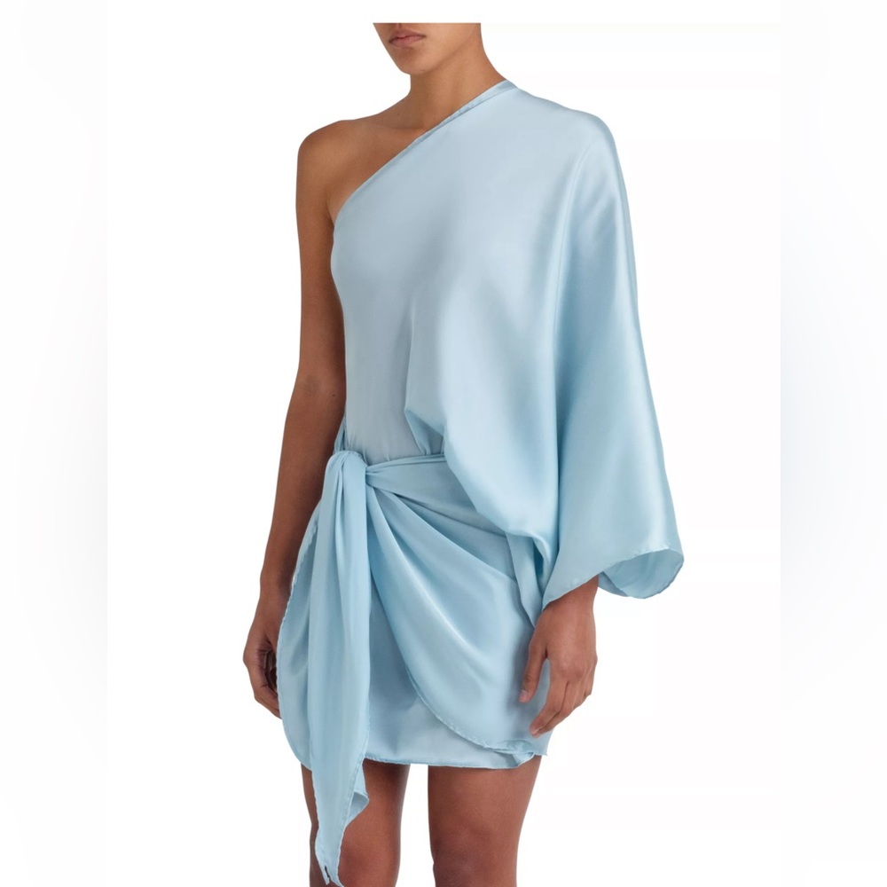 Worn once BAOBAB**Cabana Blue silk Mini Dress*** size XS, $240